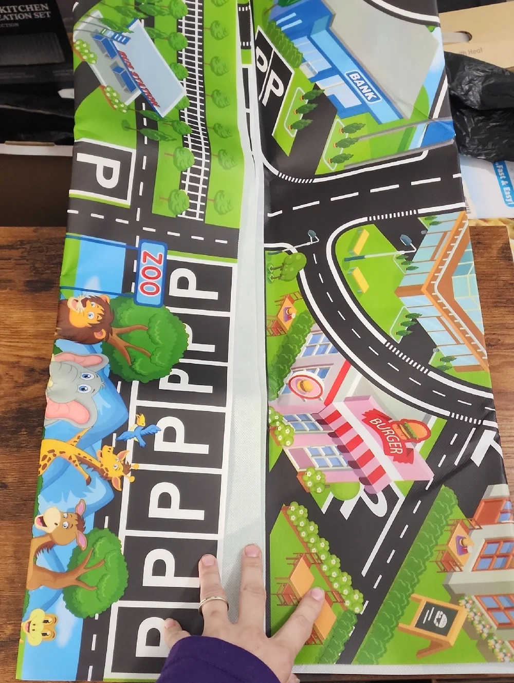 Bundle 3 Maps 1pc City Traffic Play, Civilized City Map, Parking Lot Map 20 Cars